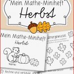 Herbstliches Mathe Miniheft Freebie