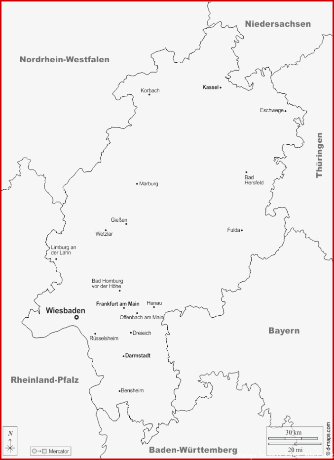 Hessen Kostenlose Karten kostenlose stumme Karte