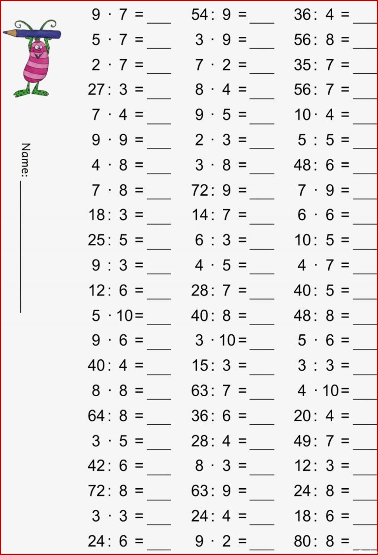 Hier 5 Arbeitsblätter Zur Übung Des Einmaleins Euch Einen