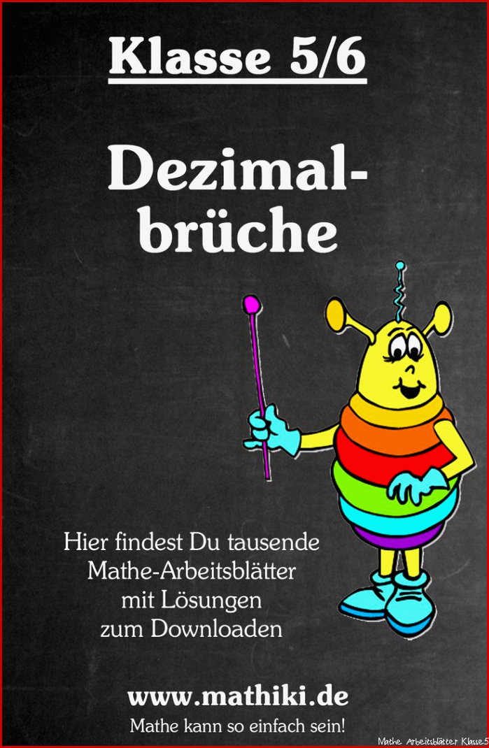 Hier findest Du viele Mathe Arbeitsblätter zu