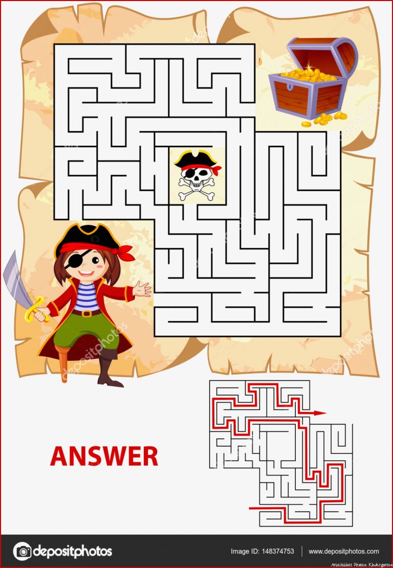 Hilfe Piraten finden Weg zur Schatztruhe Labyrinth