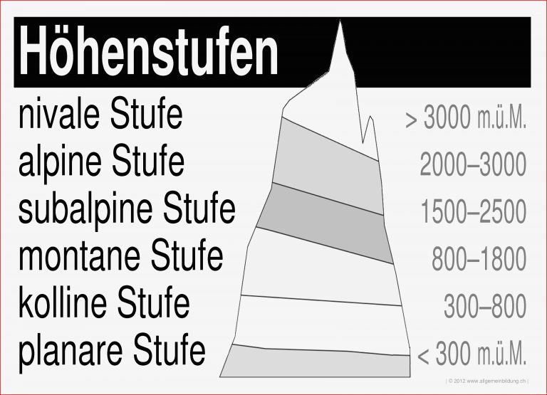 Höhenstufen der Alpen