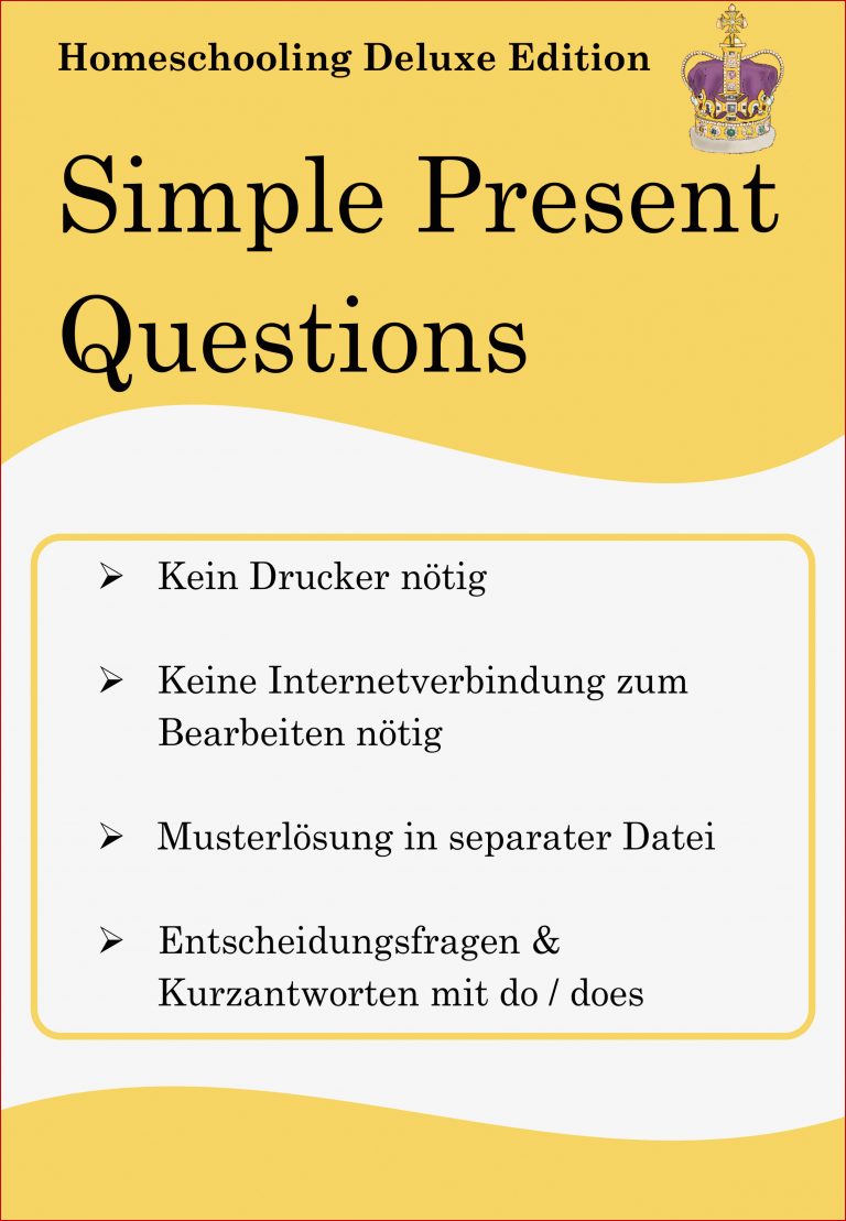 Homeschooling Deluxe Simple Present Questions