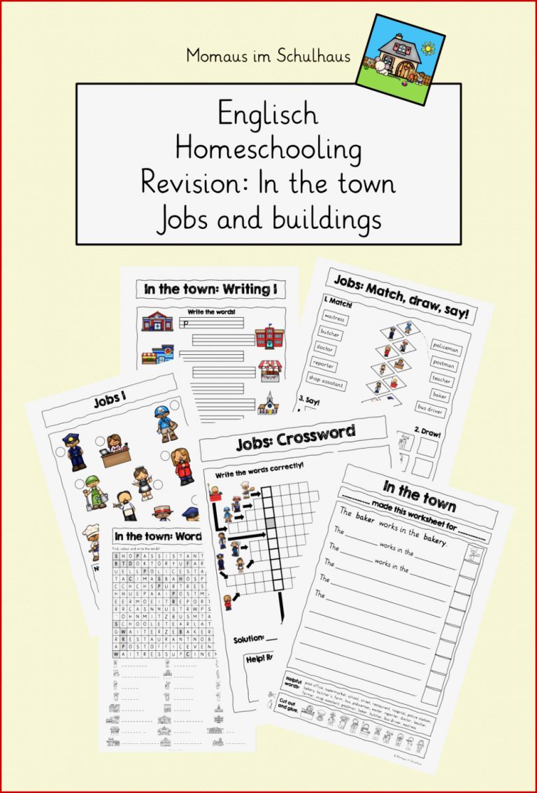 Homeschooling Revision Jobs and buildings in the town