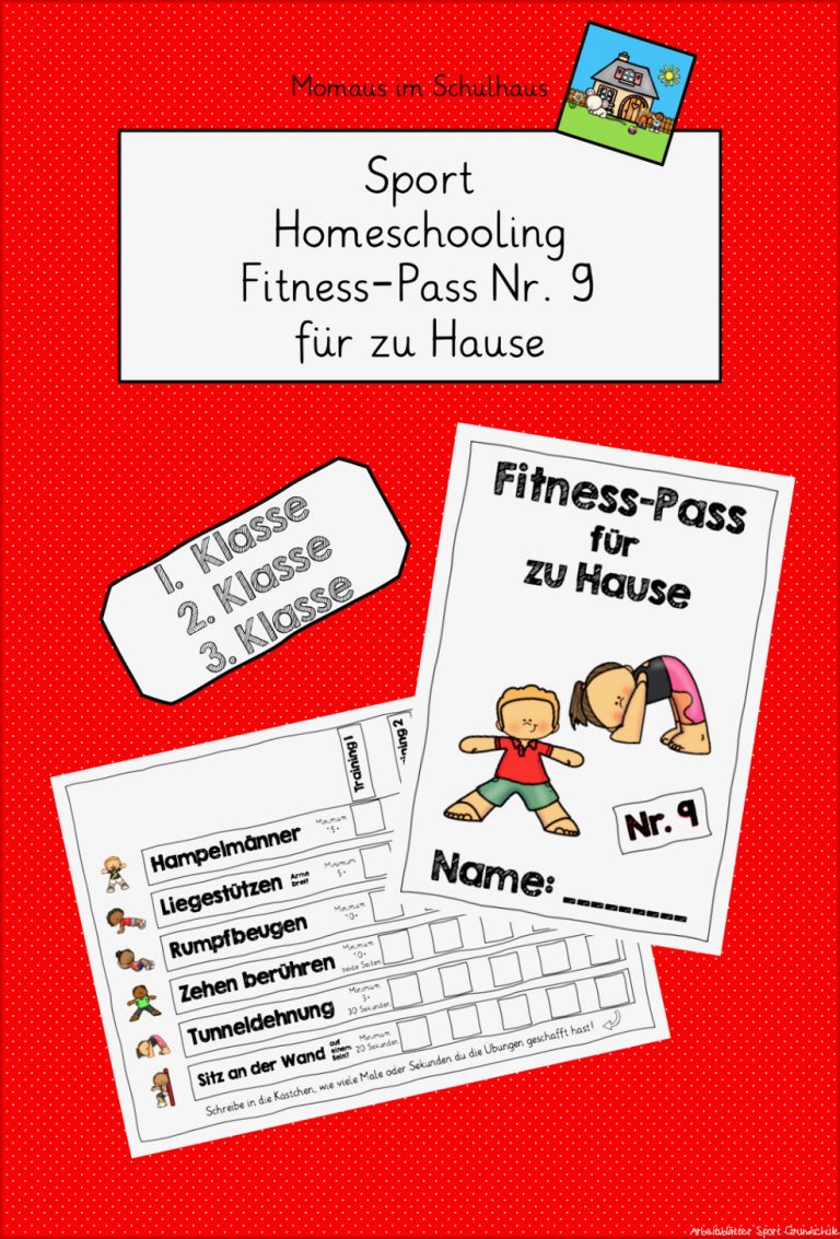 Homeschooling Sport Fit zu Hause 9