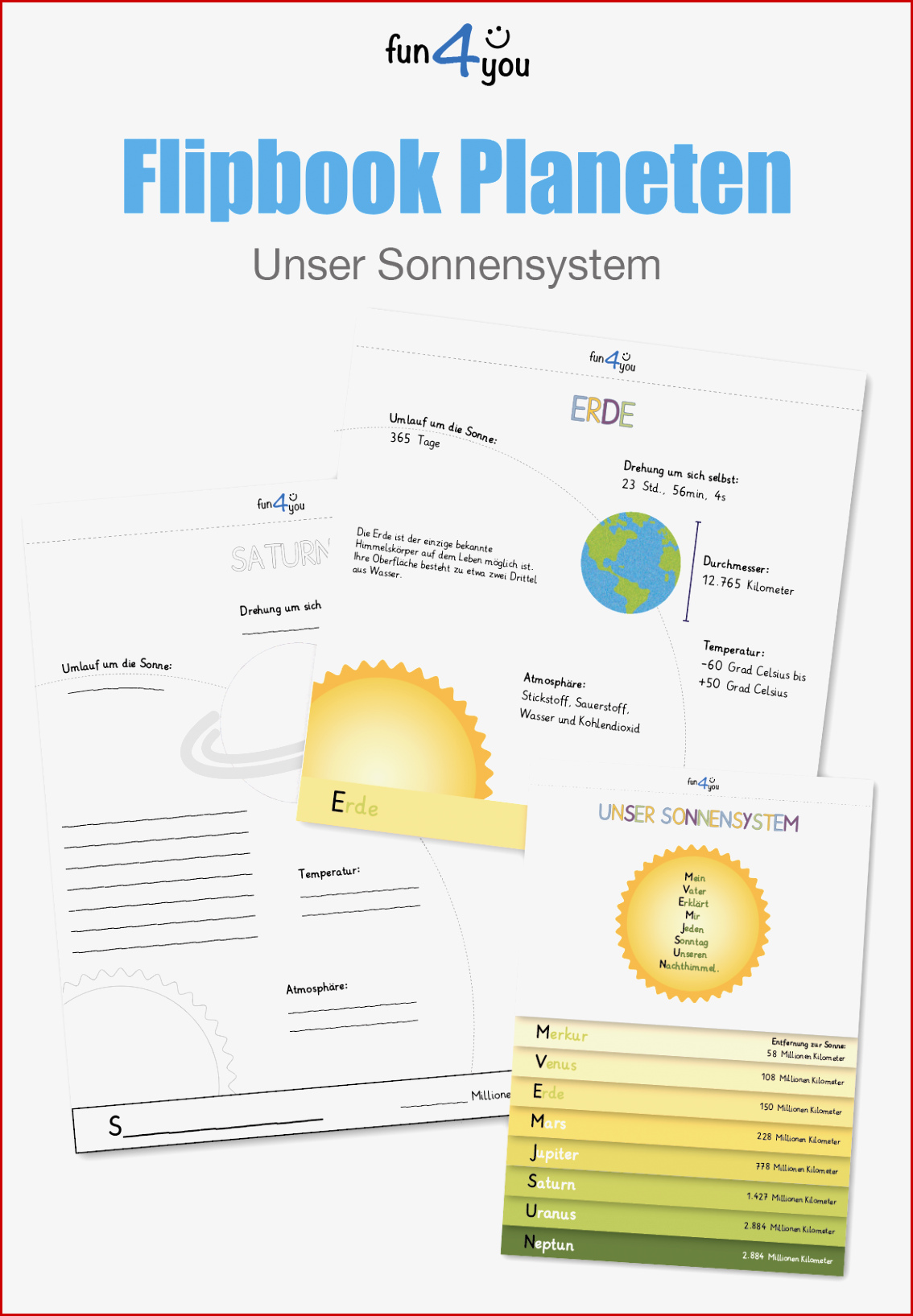 Homeschooling Unser sonnensystem Flipbook