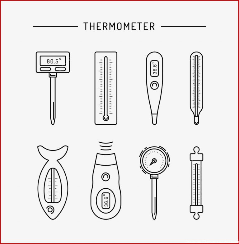 Iconos de termómetro de imagen — Vector de stock