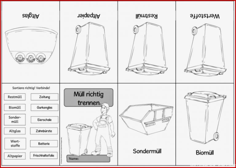 Ideenreise Faltheft "müll Richtig Trennen"