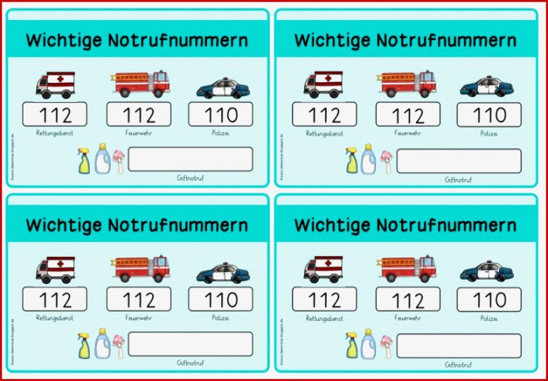 Ideenreise Notrufe fürs Federmäppchen