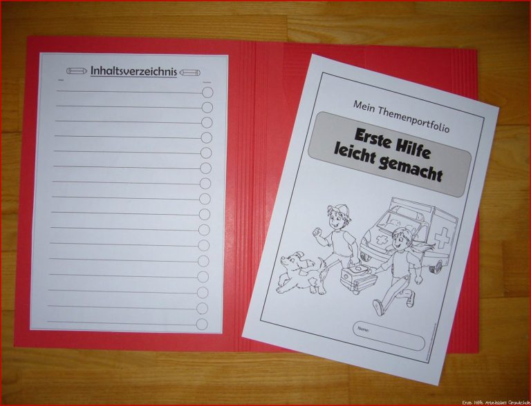 Ideenreise Portfolio "erste Hilfe"