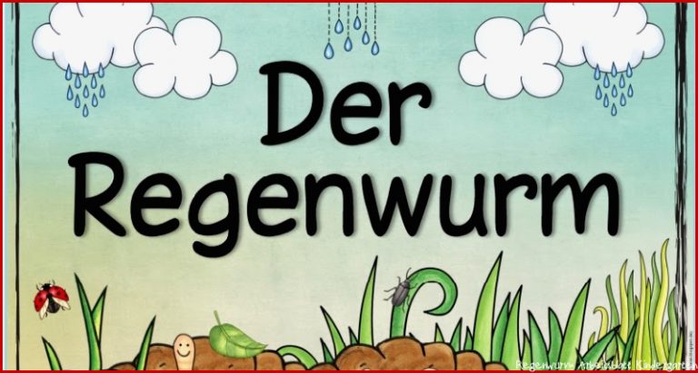 Ideenreise themenplakat "der Regenwurm"