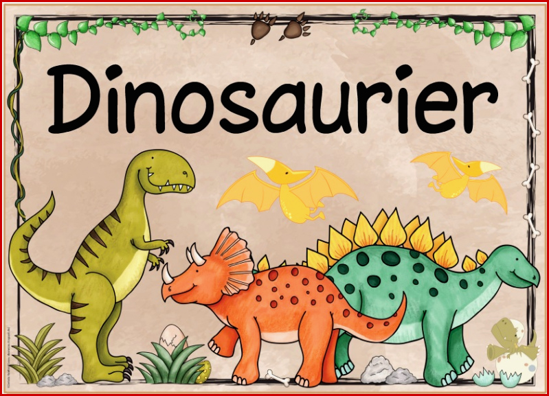 Ideenreise themenplakat "dinosaurier"