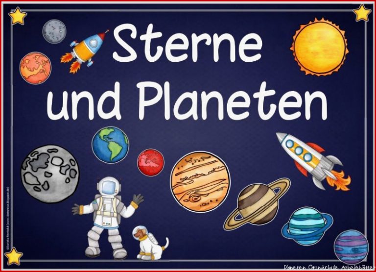 Ideenreise themenplakat "sterne Und Planeten"