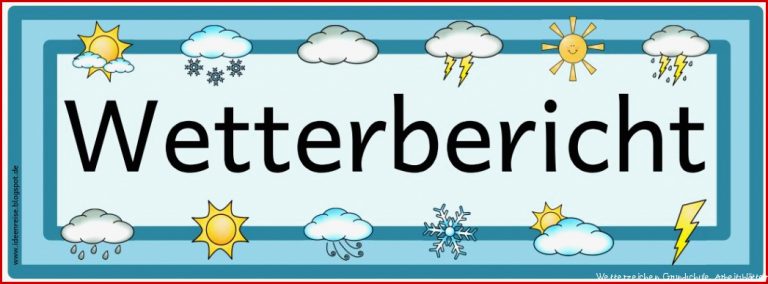 Ideenreise Wetter Kindergarten Wetter