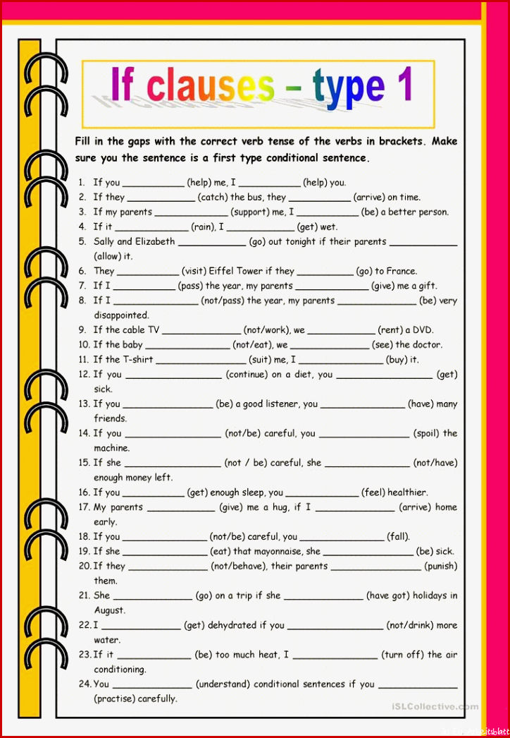 If Clauses Typ 1 Und 2 Arbeitsblätter Ideen Arbeitsblätter