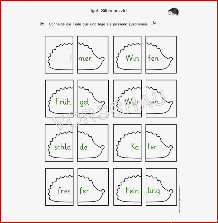 Igel Werkstatt für Grundschule