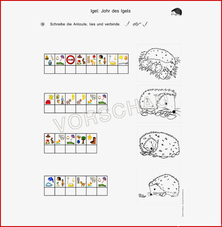 Igel Werkstatt für Grundschule