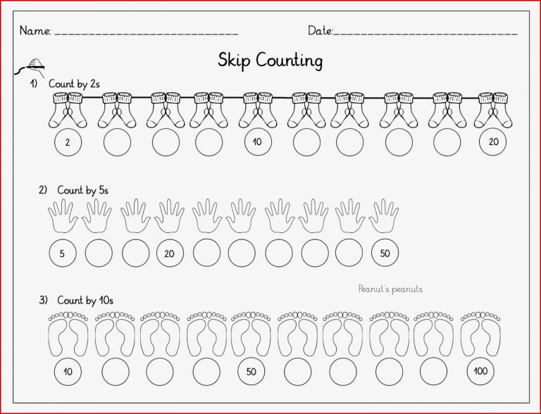 In Schritten zählen – Skip Counting – Peanut s Peanuts