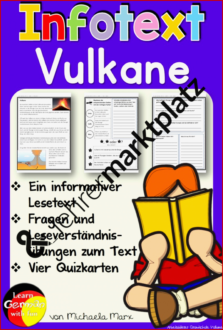 Infotext mit Übungen zum Leseverständnis Vulkane
