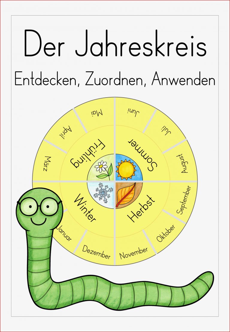 Jahreskreis Grundschule Monate Und Jahreszeiten