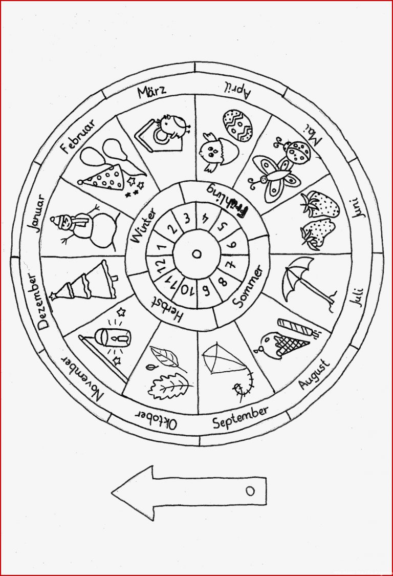 Jahresuhr Zum Ausdrucken Malvorlagen and Coloring