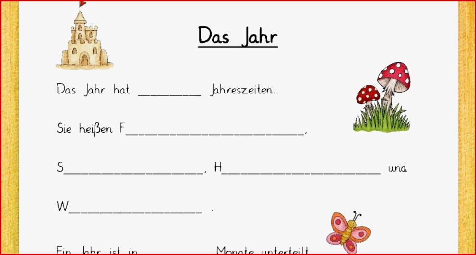 Jahreszeiten Grundschule Arbeitsblätter Worksheets