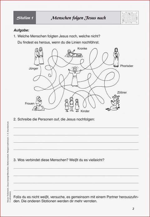 Jesus Christus · Arbeitsblätter · Grundschule · Lehrerbüro