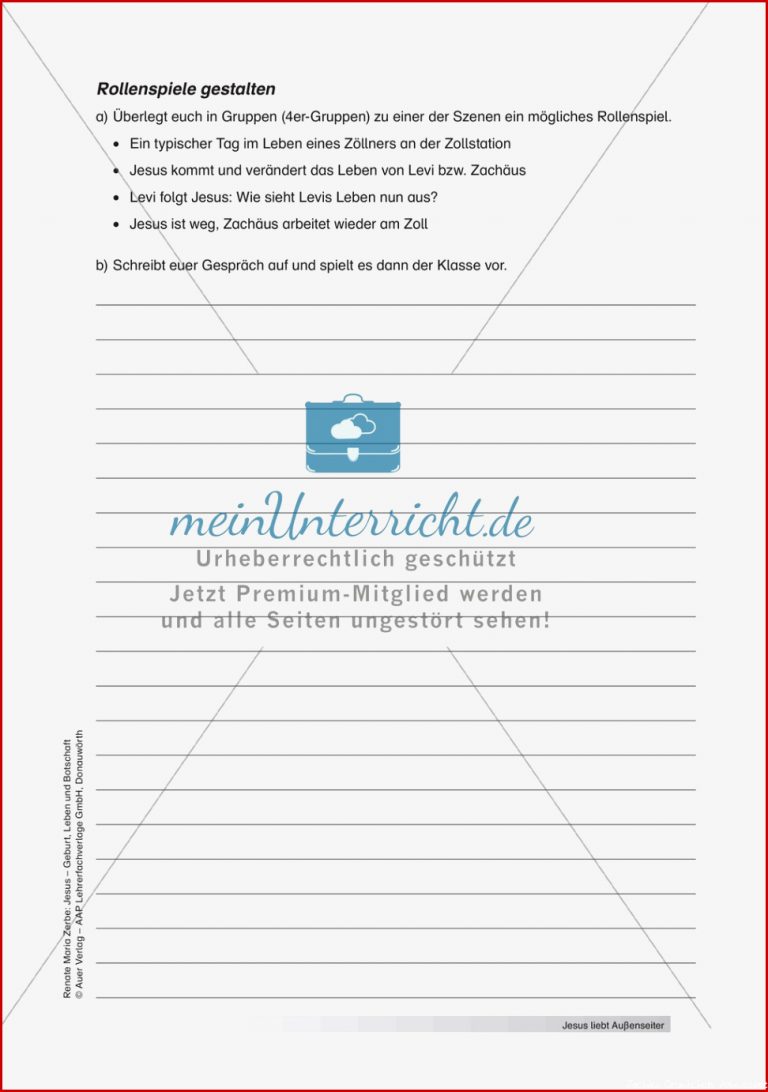 Jesus Levi Und Zachäus Meinunterricht