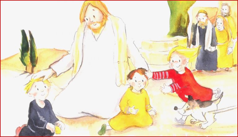 Jesus Segnet Die Kinder Grundschule Jesus Segnet