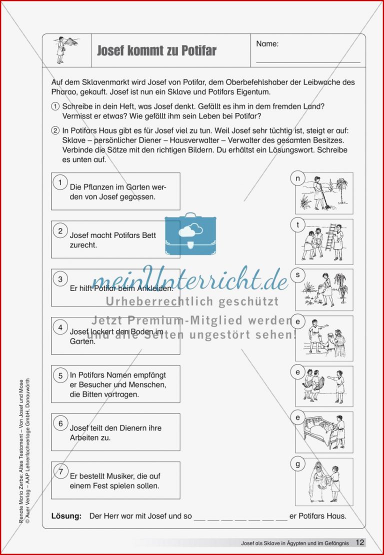 Josef und seine Brüder meinUnterricht