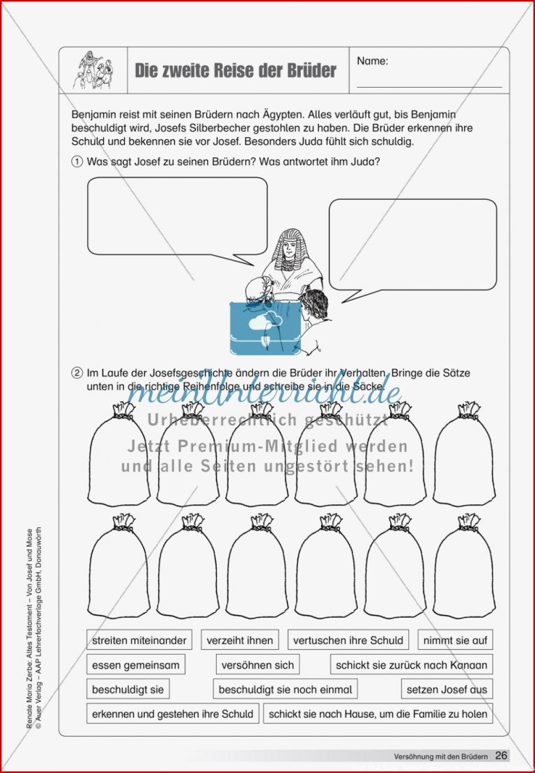 Josef und seine Brüder meinUnterricht