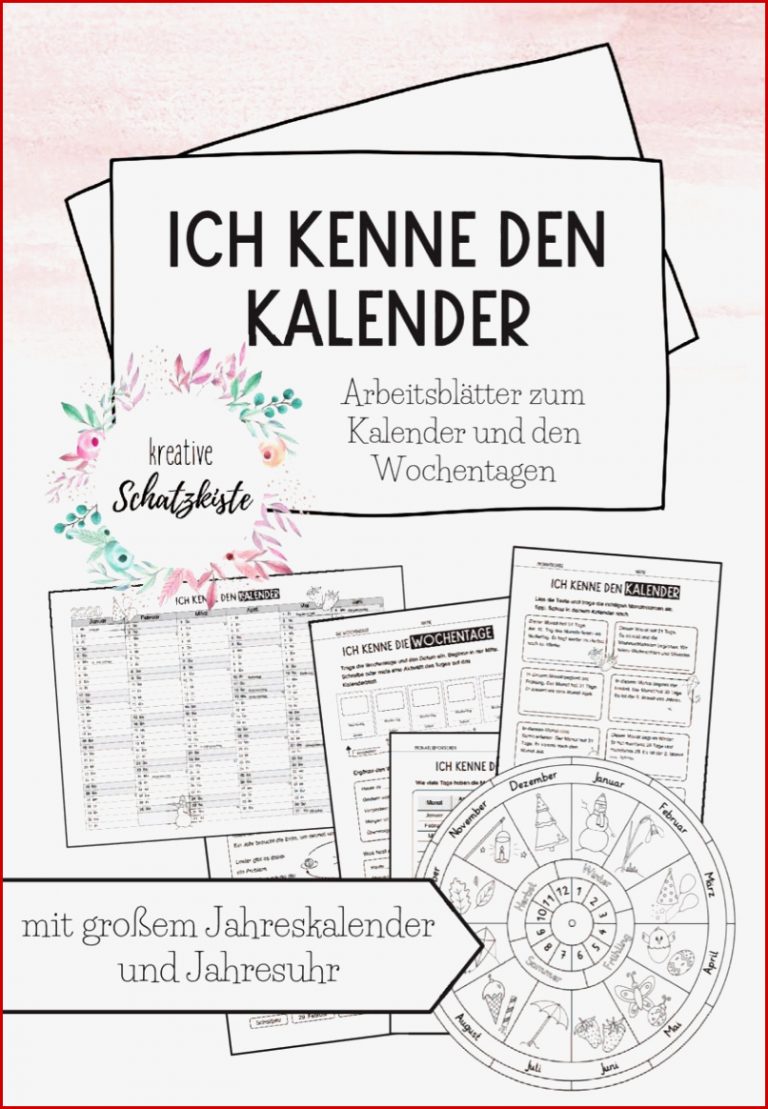 Kalender Arbeitsblätter Jahreskreis Grundschule