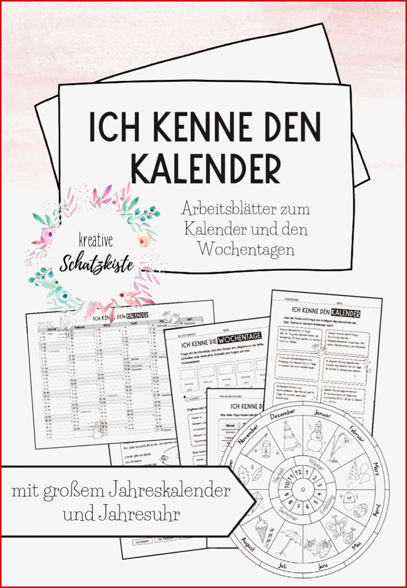 Kalender Arbeitsblätter Jahreskreis Grundschule