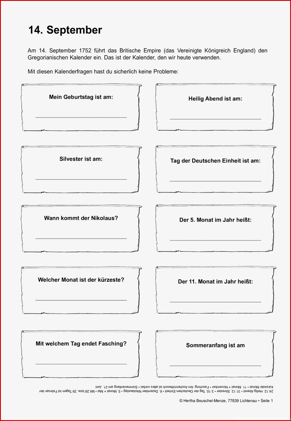 6 Bemerkenswert Kalender Arbeitsblätter Grundschule (2022 Update 