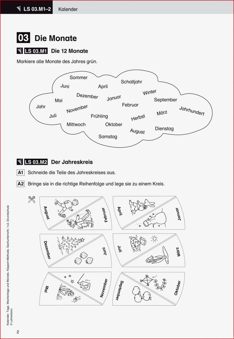 Kalender Grundschule Sachunterricht