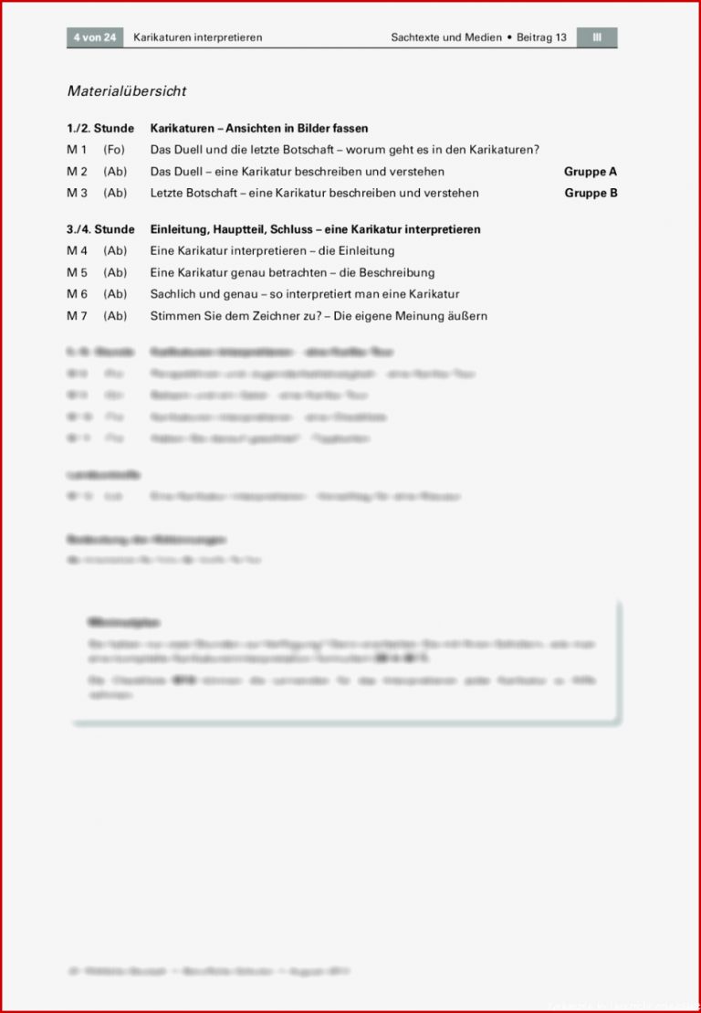 Karikaturen Beschreiben Analysieren Interpretieren