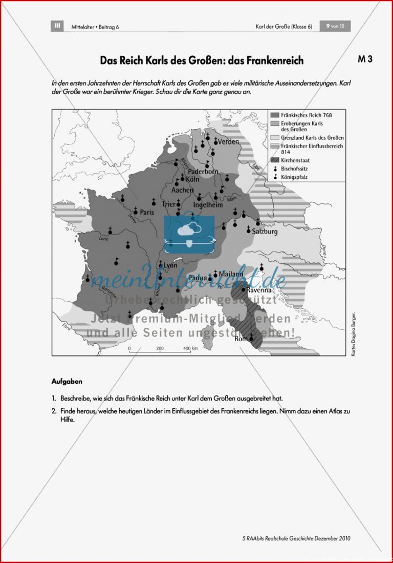 Karl Der Große Das Frankenreich Meinunterricht