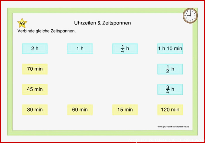 Kartei Uhrzeiten & Zeitspannen