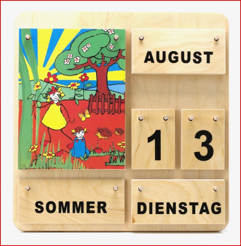 Kinder Lernkalender aus Holz Dauerkalender