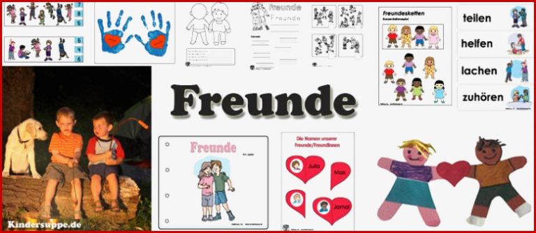 Kindergarten Ideen zum Projekt und Thema Freunde und