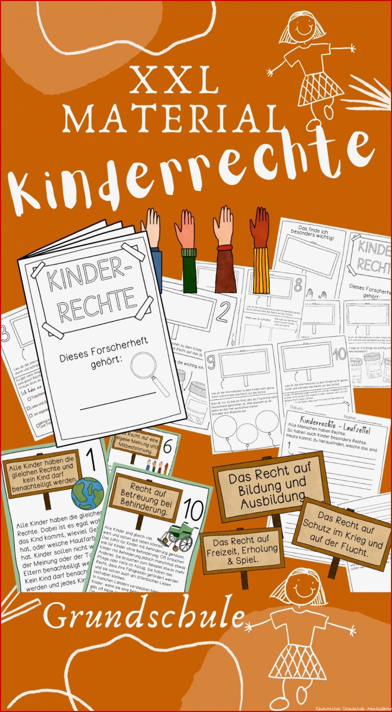 Kinderrechte Material Grundschule Materialpaket mit