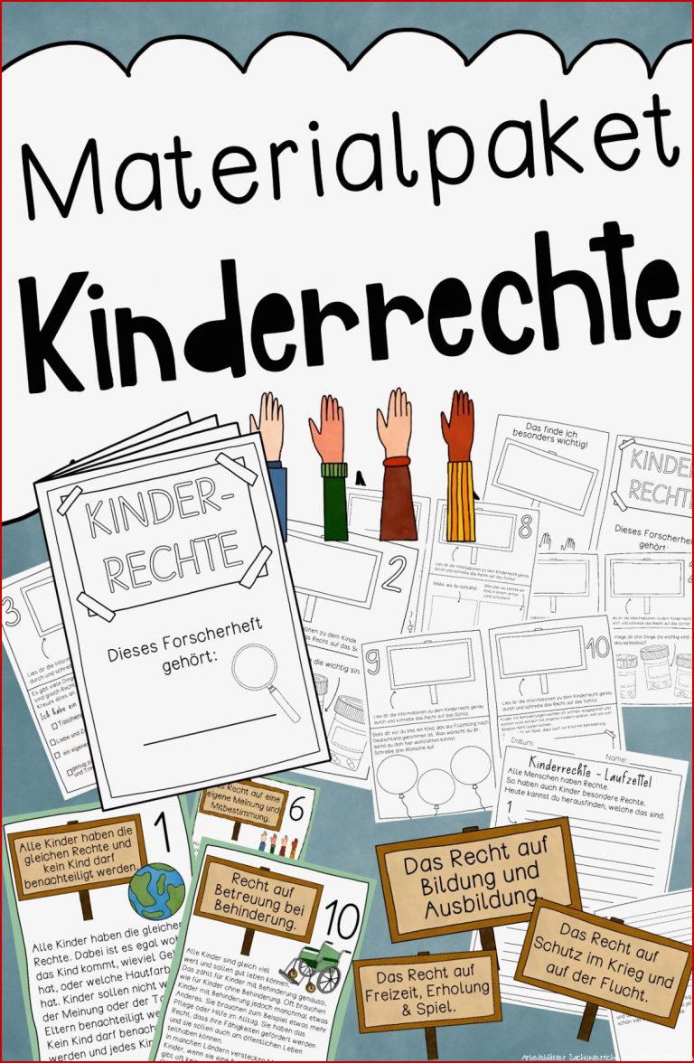 Kinderrechte Material Grundschule Materialpaket Mit