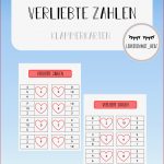 Klammerkarten Verliebte Zahlen Schwer