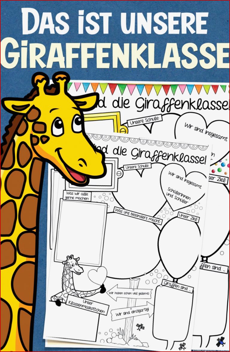 Klasse vorstellen Sketchnotes Giraffenklasse