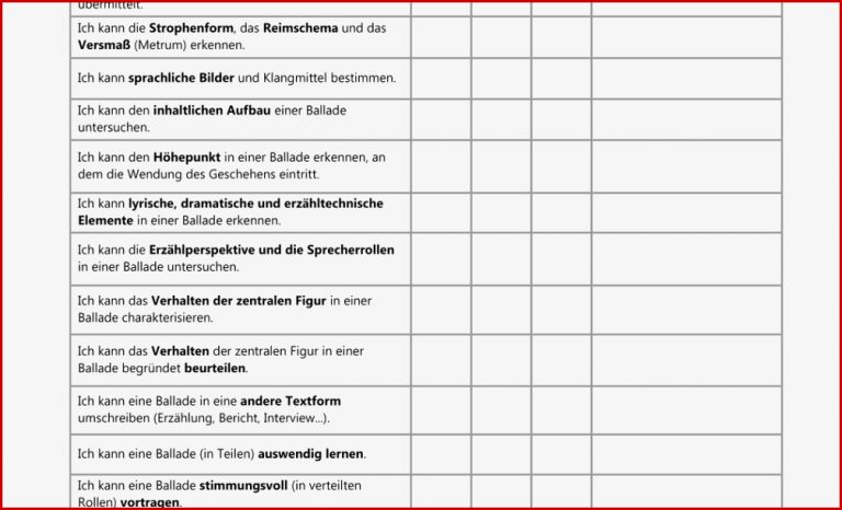 Klassenarbeit Balladen Klasse 7 Arbeitsblätter Worksheets