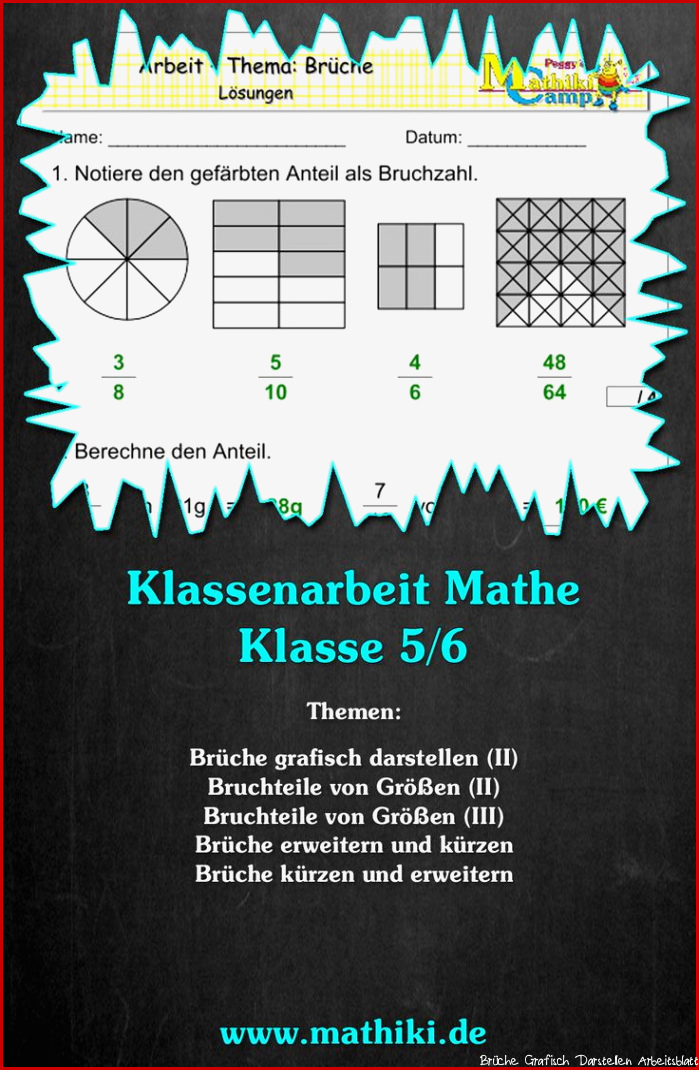 Klassenarbeit Mathe Klasse 5 6 des Mathiki line Camps