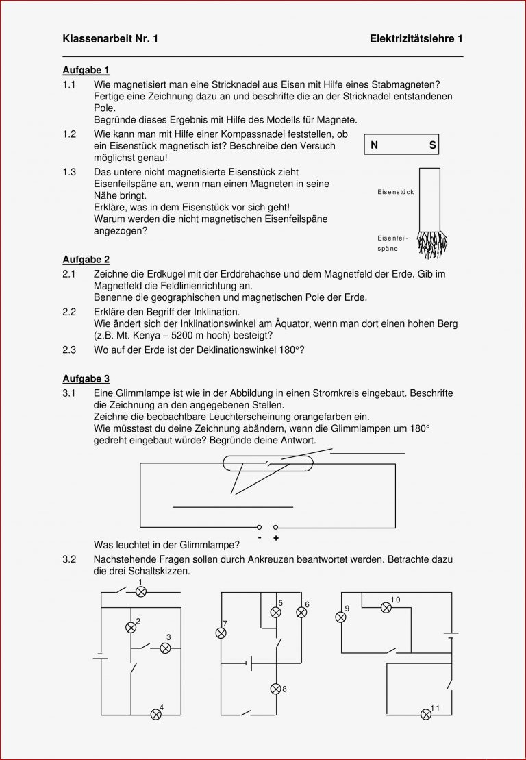 Klassenarbeit Physik Klasse 6 Optik Kurztest Optik Licht