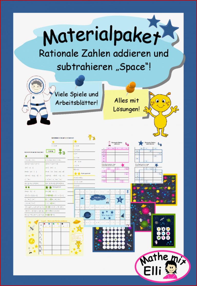 Klassenarbeit Rationale Zahlen Ad Ren Und Subtrahieren