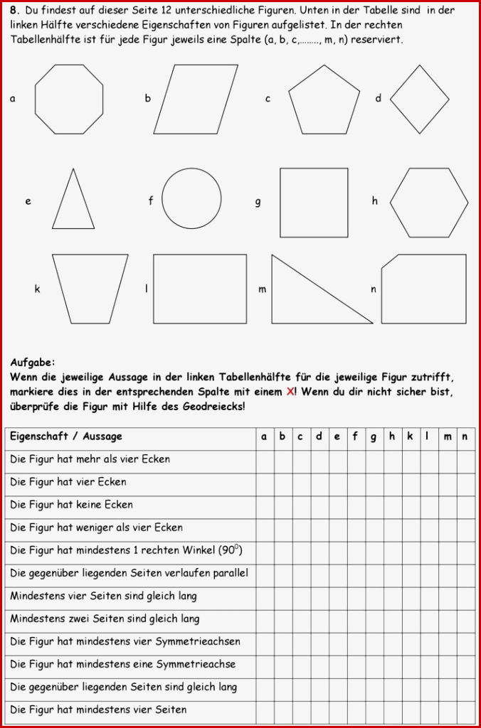 Klassenarbeit Zu Geometrie