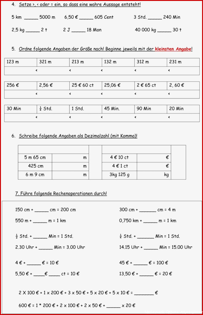 Klassenarbeit zu Größen und Maßeinheiten | Lernen tipps schule ...